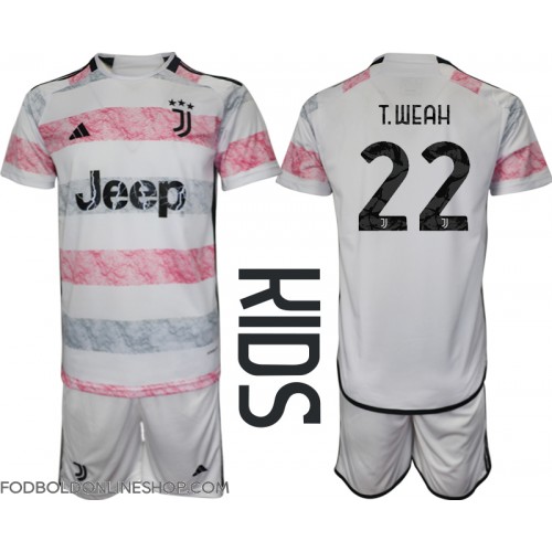 Juventus Timothy Weah #22 Udebane Trøje Børn 2023-24 Kortærmet (+ Korte bukser)